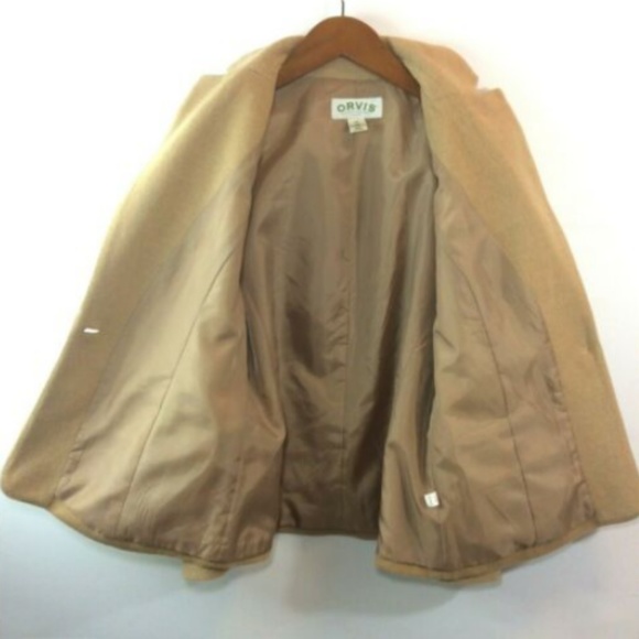 Orvis Blazer Camel Hair Jacket Coat Fully Lined - Picture 3 of 8